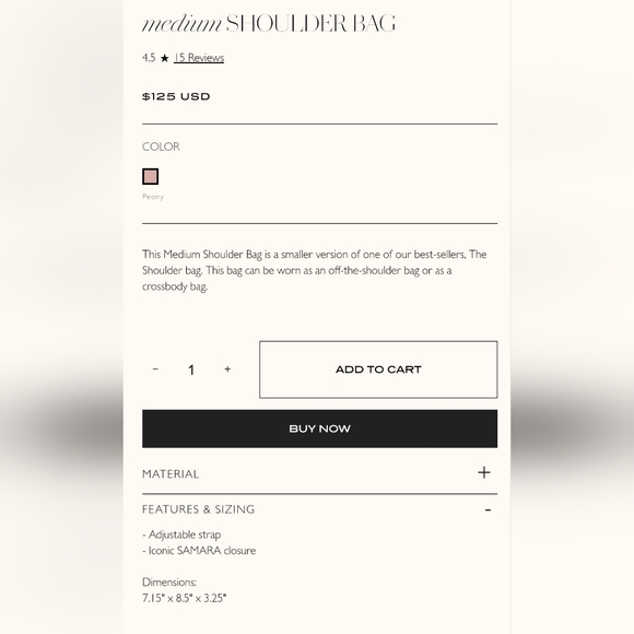 Samara Vegan Leather Medium Shoulder Bag - Picture 12 of 12